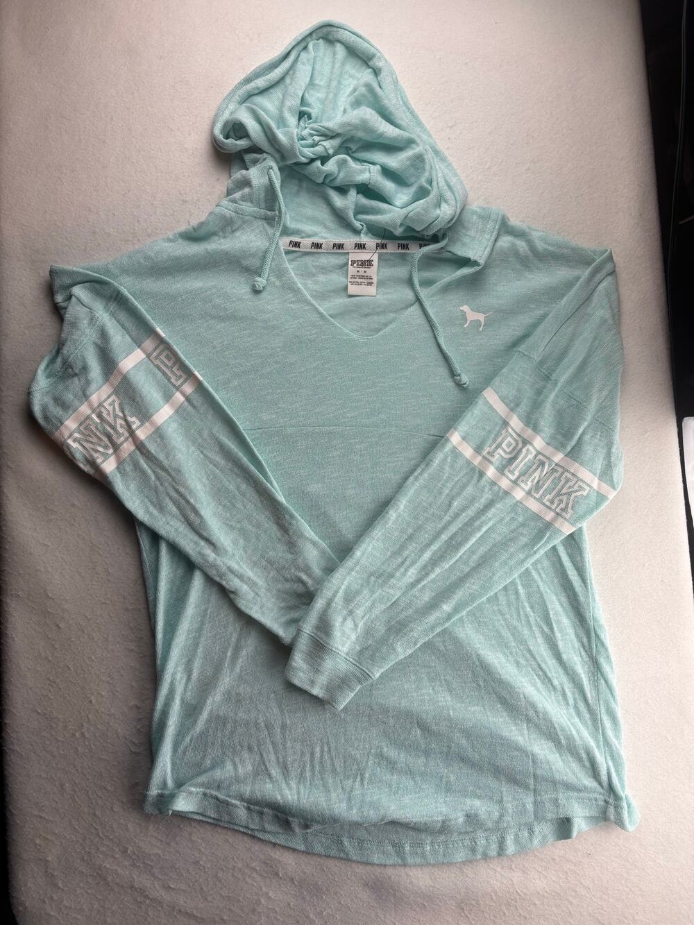Victorias Secret Pink Blue Hoodie Size Medium